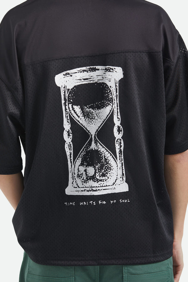 BRIXTON - BAGGY MESH PRACTICE JERSEY - BLACK/WHITE