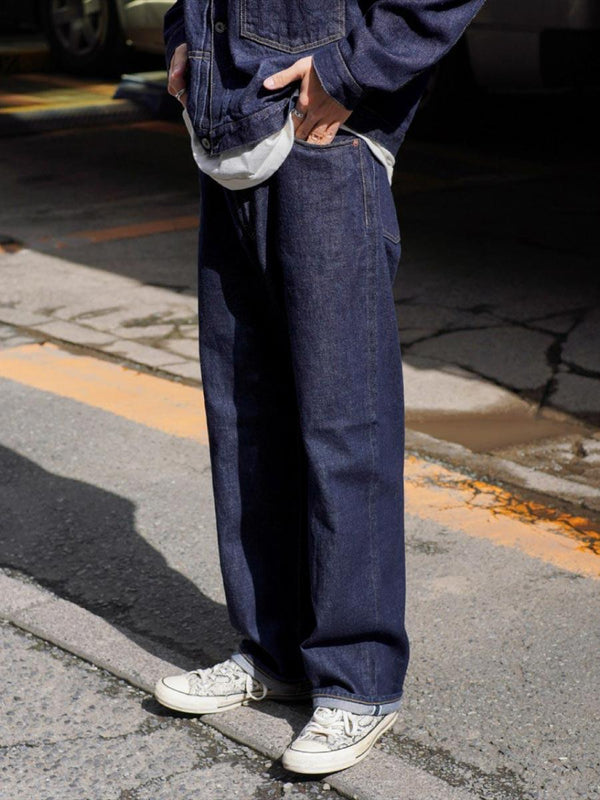 HOUSTON - WWⅡSELVEDGE DENIM PANTS - INDIGO ONE WASH
