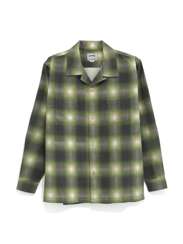 HOUSTON - PRINT FLANNEL O/C SHIRT - GREEN