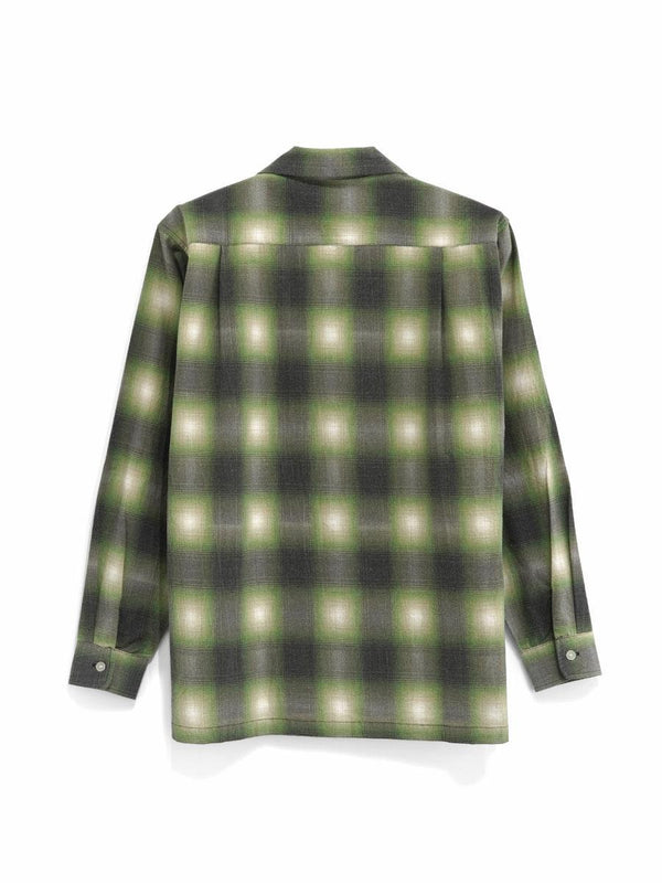 HOUSTON - PRINT FLANNEL O/C SHIRT - GREEN