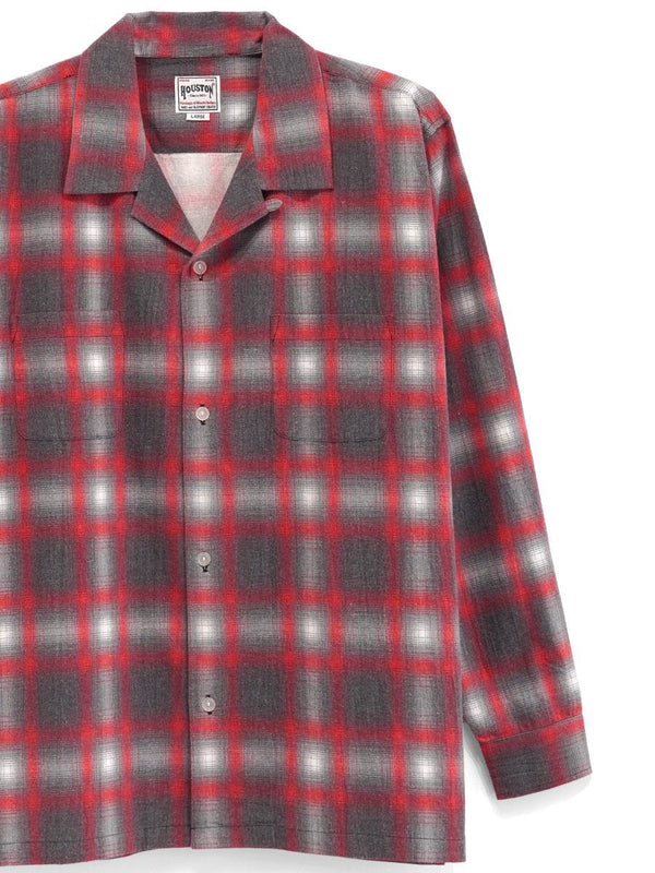 HOUSTON - PRINT FLANNEL O/C SHIRT - RED