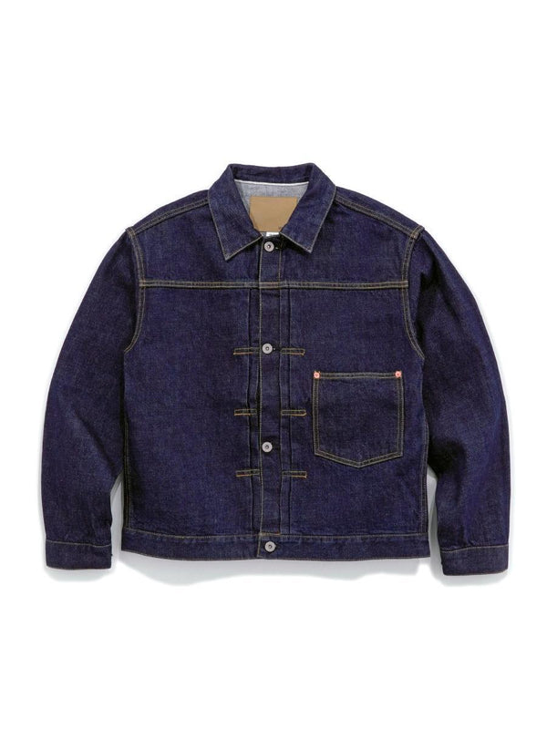 HOUSTON - WWⅡSELVEDGE TRUCKER JACKET - INDIGO ONE WASH