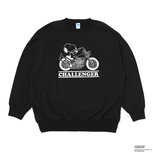 CHALLENGER - SNOOPY C/N SWEAT - BLACK