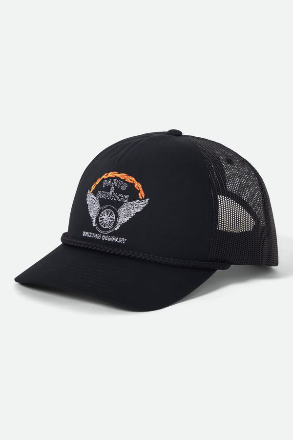 BRIXTON - LEEWAY MP TRUCKER HAT - BLACK/BLACK